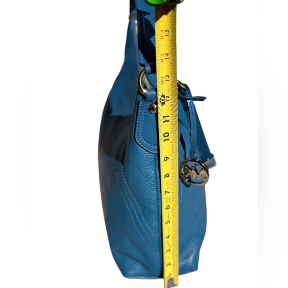 Michael Kors Blue Satchel Leather Purse - Picture 7 of 13